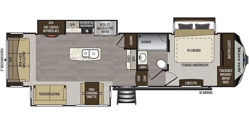 Keystone Rv 2020 2020 Keystone Avalanche 320RS specs and literature guide