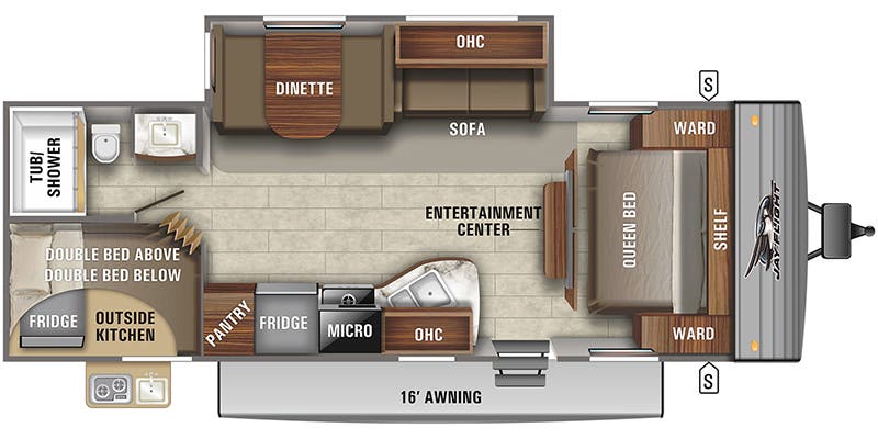 2021 Jayco Jay Flight SLX 8 267BHS Travel Trailer floorplan