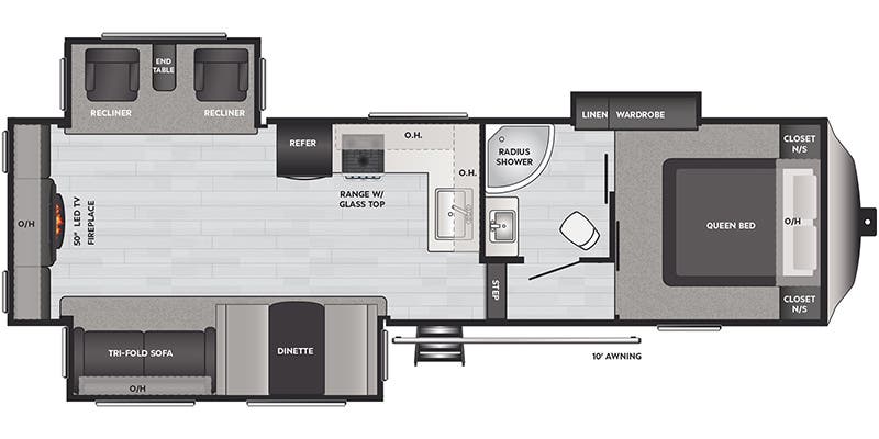 2021 Keystone Springdale 253FWRE Fifth Wheel floorplan