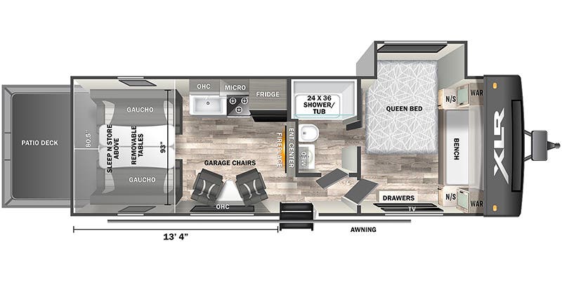 Hyperlite Layout Plan 2023 Forest River XLR Hyperlite 2513 specs and literature guide