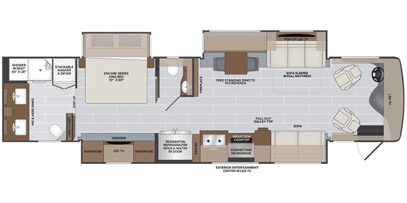 2023 Holiday Rambler Endeavor 38W specs and literature guide